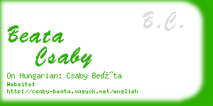beata csaby business card